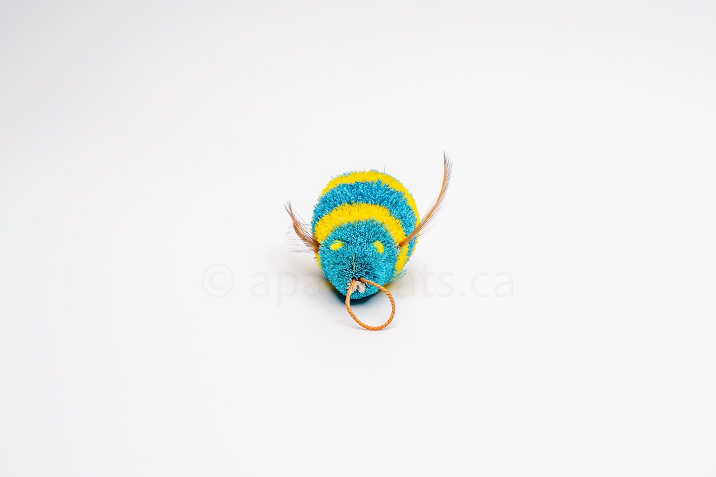 Vibrant Meadow Whimsical Blue and Yellow Bee