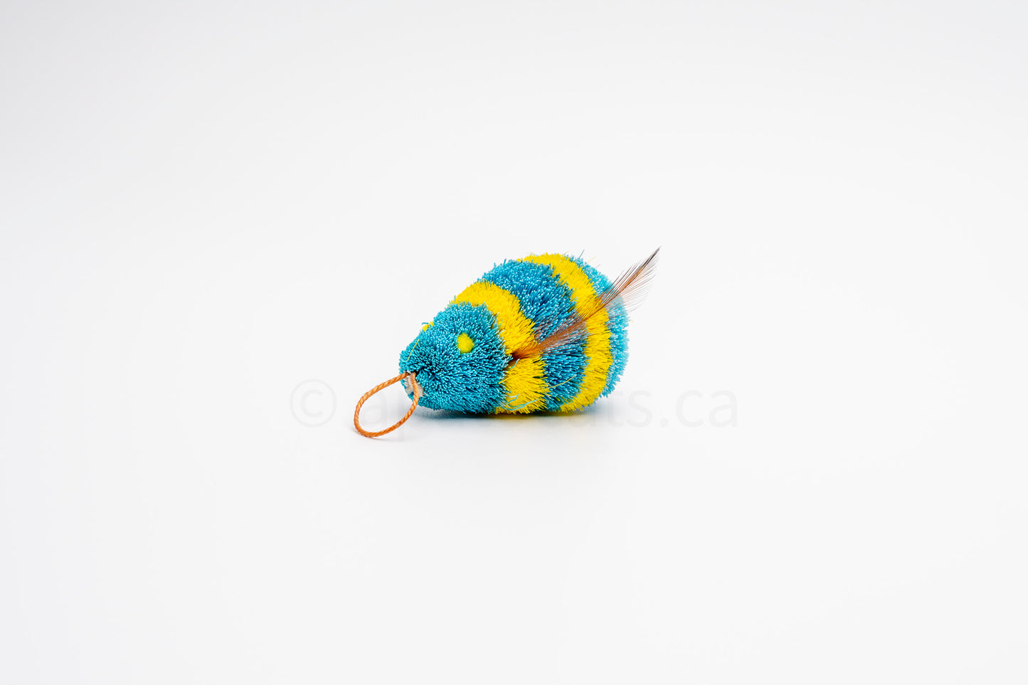Vibrant Meadow Whimsical Blue and Yellow Bee