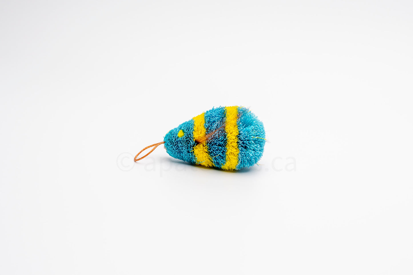 Vibrant Meadow Whimsical Blue and Yellow Bee