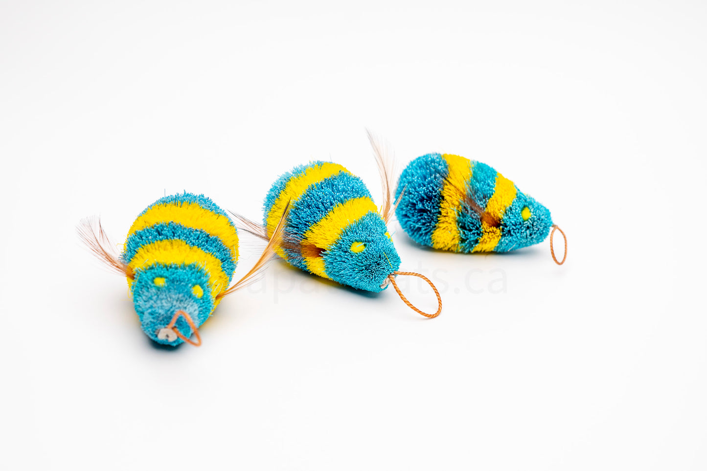 Vibrant Meadow Whimsical Blue and Yellow Bee