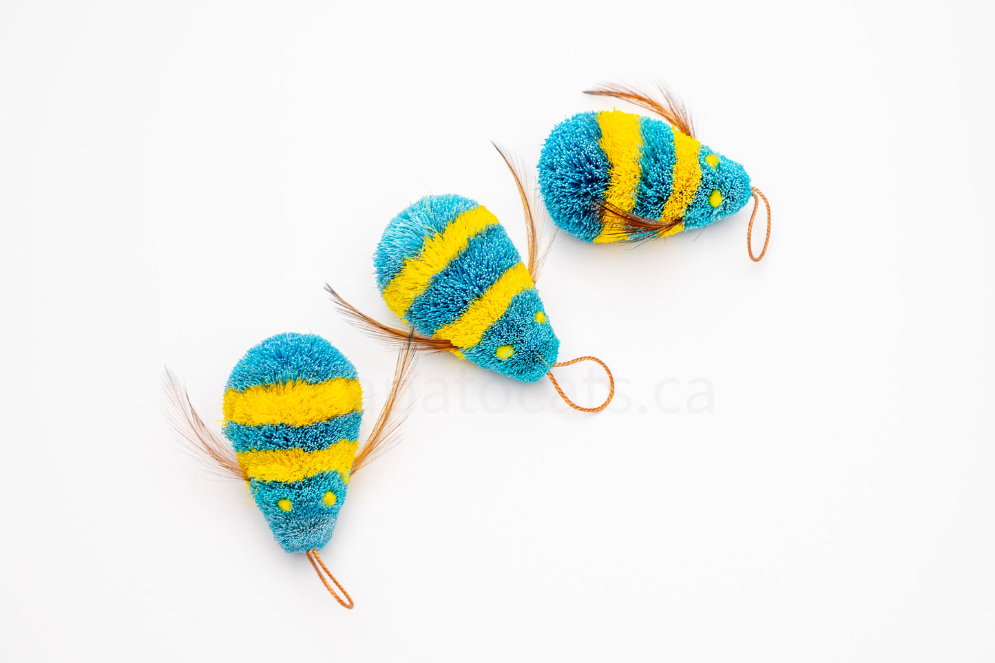 Vibrant Meadow Whimsical Blue and Yellow Bee