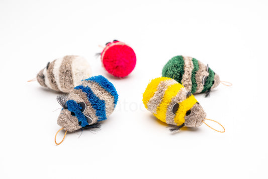 Vibrant Meadow Whimsical Striped Mouse (various colours)