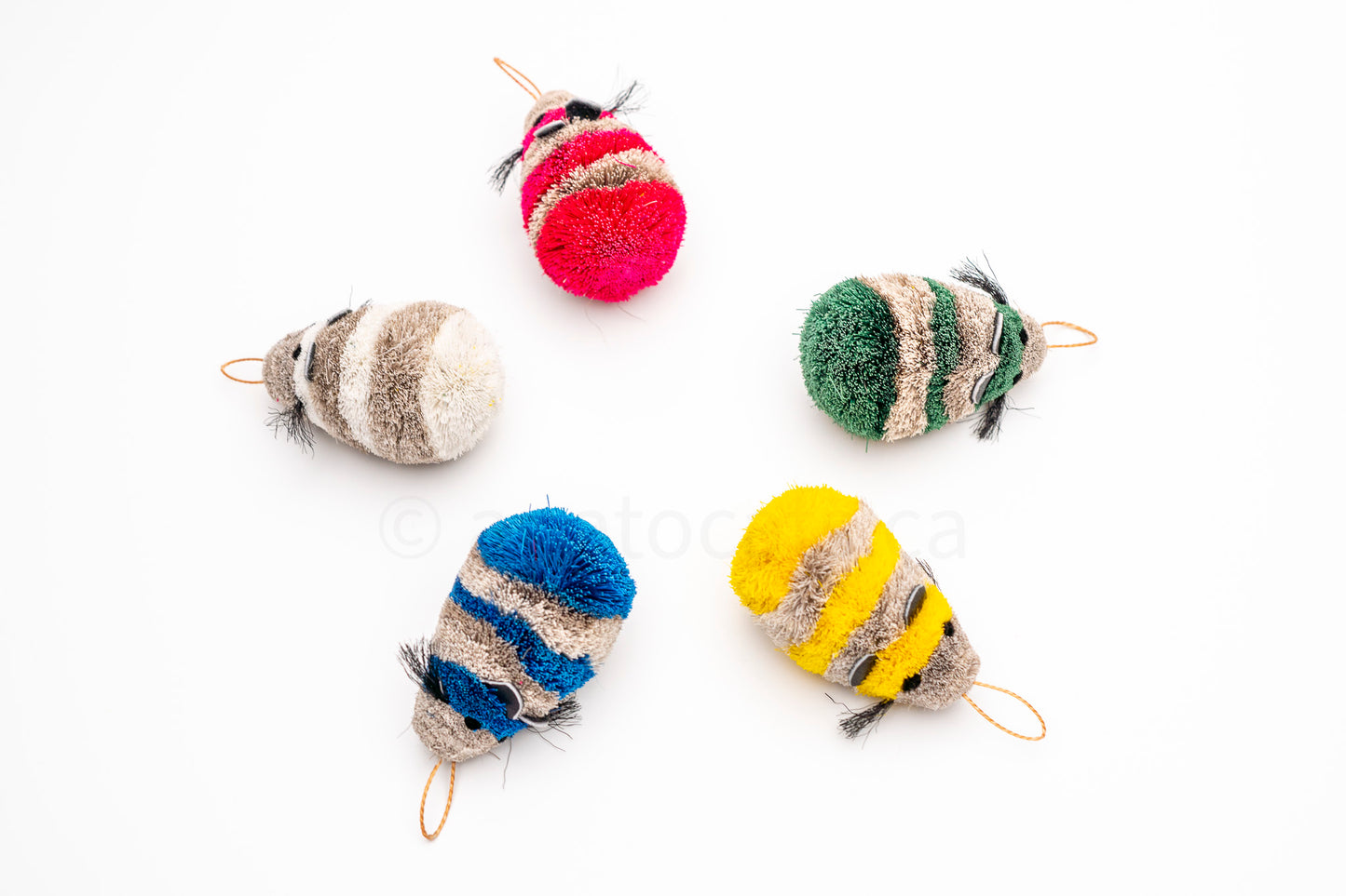 Vibrant Meadow Whimsical Striped Mouse (various colours)