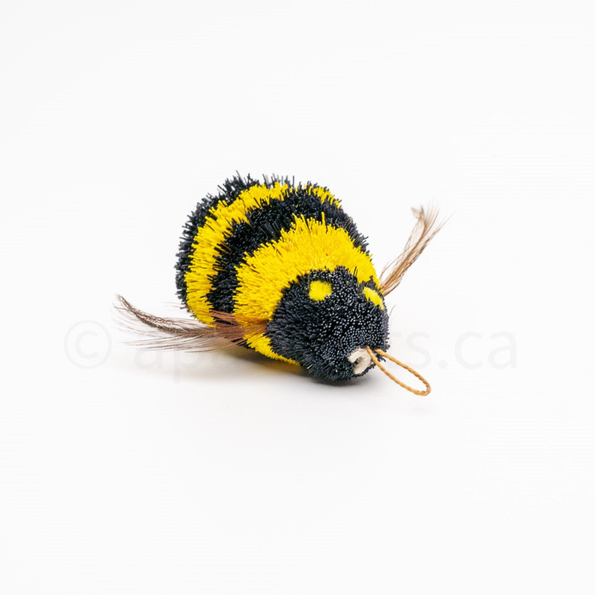 Vibrant Meadow Yellow Banded Bumble Bee Cat Toy Apatocats