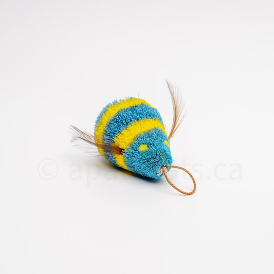 Vibrant Meadow Whimsical Blue and Yellow Bee